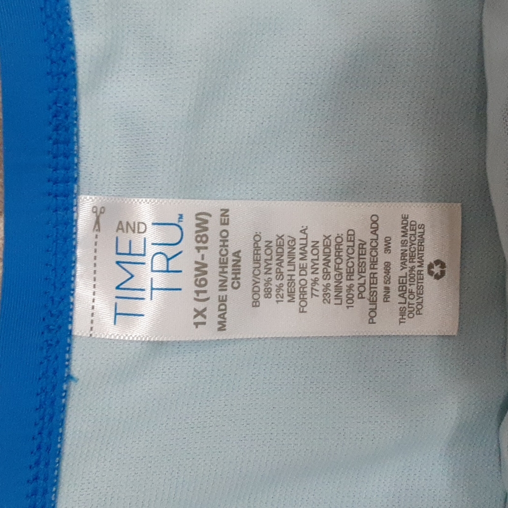 Time and Tru two-piece swimsuit 1X bottom and a 2X top - Picture 5 of 5